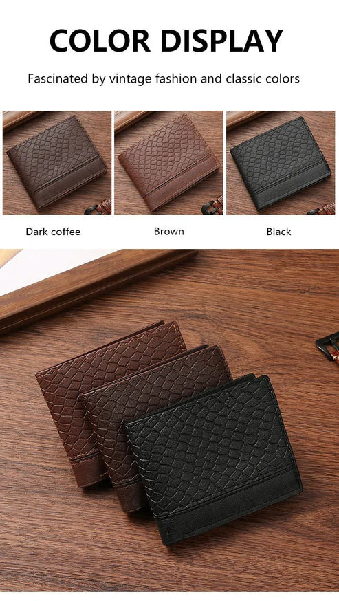 Snakeskin Pattern Men's Short Wallet